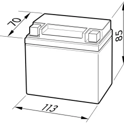Batterie GEL YTX4L-BS 4Ah 120A