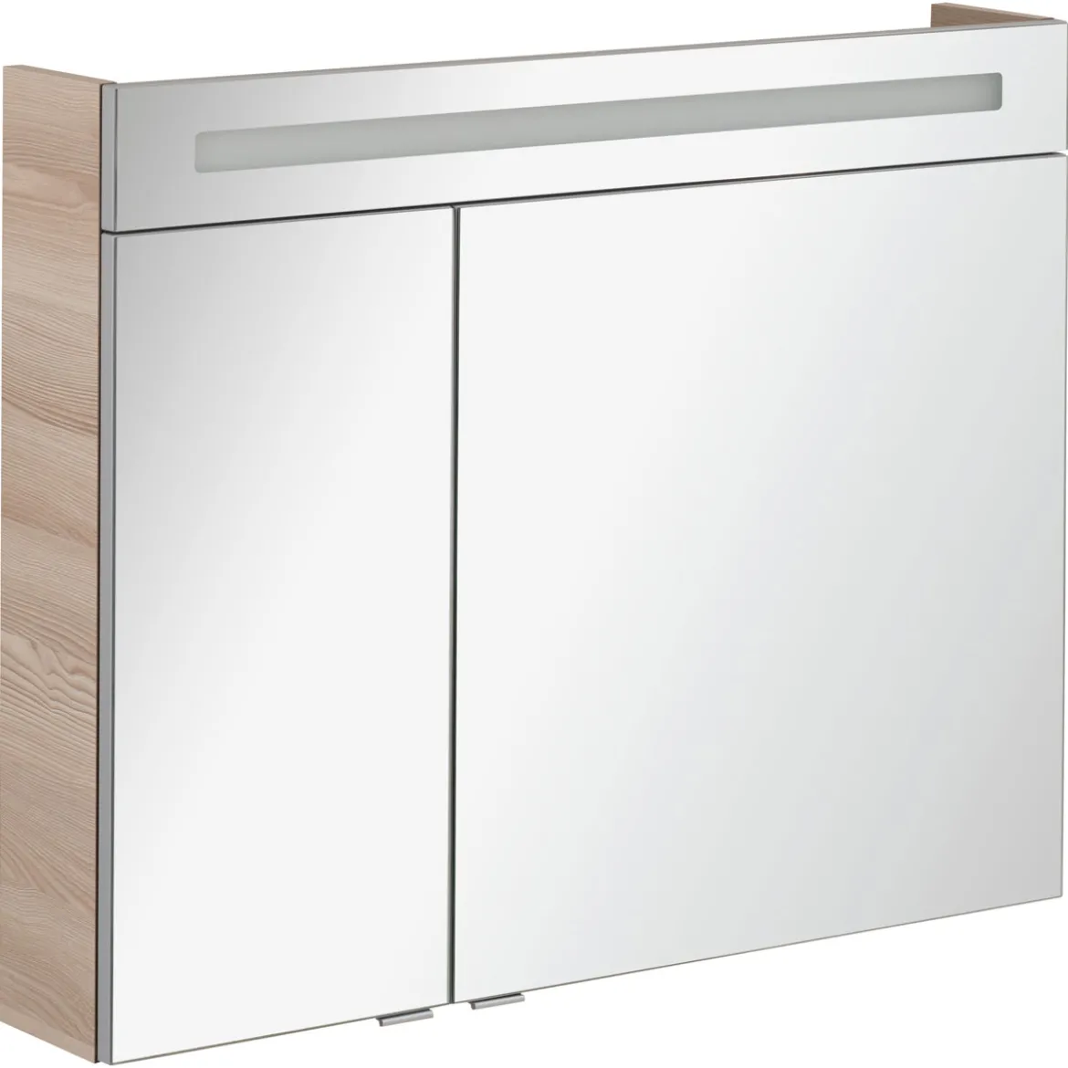 B.Clever LED-Spiegelschrank 90x71x16cm2 Tueren m. Schalter/Steckdose