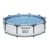 Bestway Frame-Pool-Set Steel Pro MAX mit Filterpumpe Durchmesser 305 x 76 cm lichtgrau