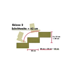 Blockstufe maschinell gefertigt100/35/16 cm, grau