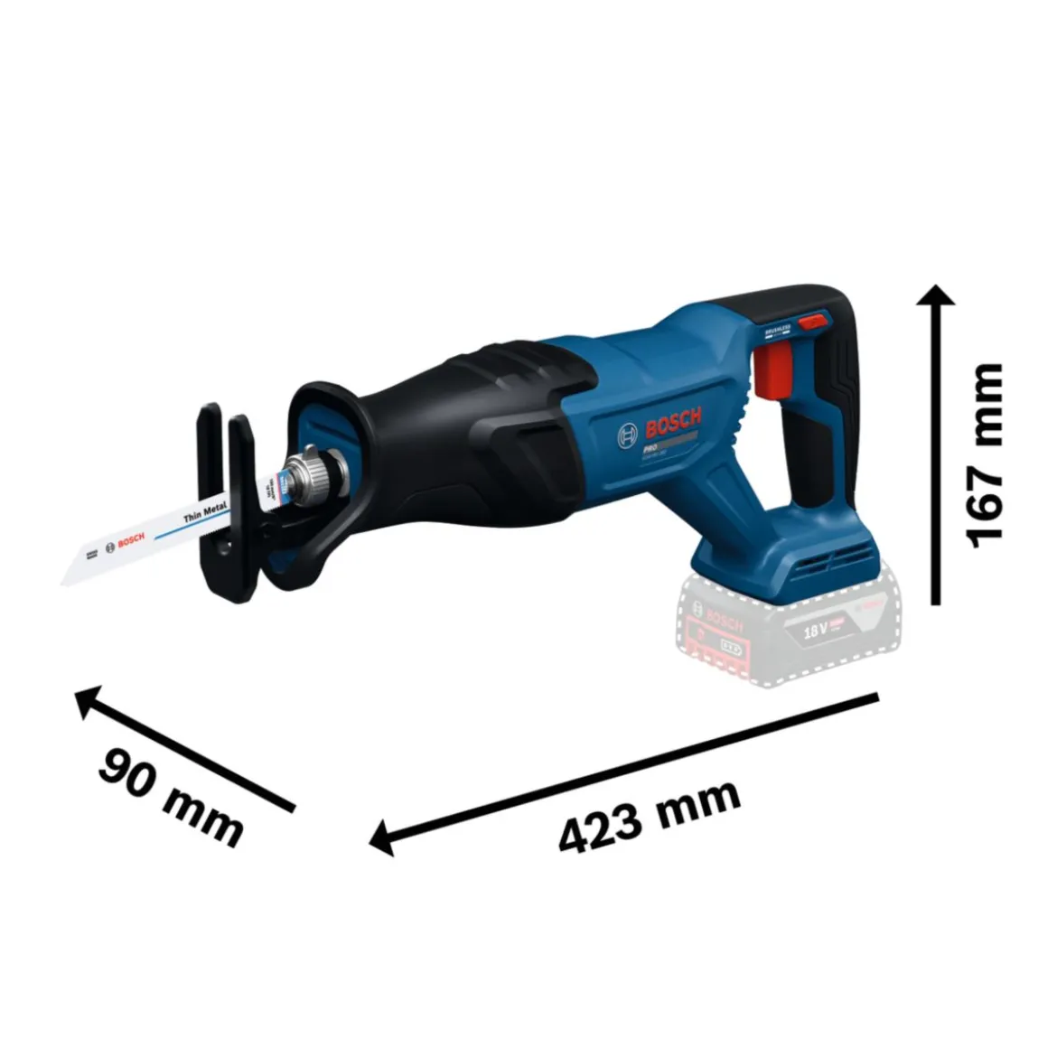 Bosch Professional Akku-Säbelsäge GSA18V-280