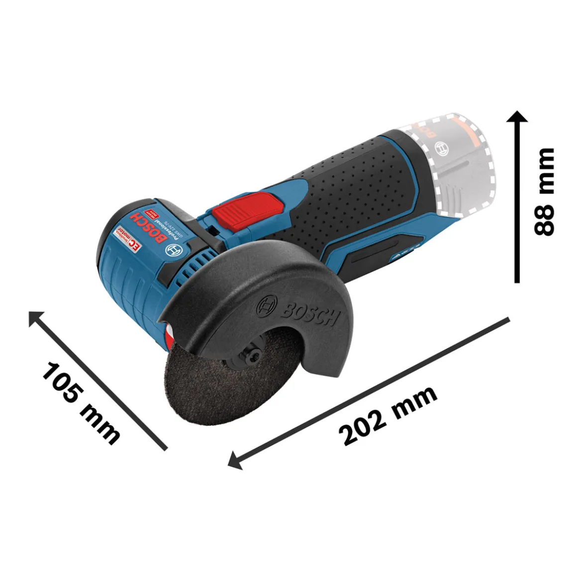 Bosch ProfessionalAkku-Winkelschleifer GWS 12V-76 EC solo