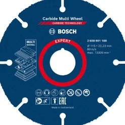 Bosch ProfessionalExpert Carbide Multi Wheel Trennscheibe 115 mm 22,23 mm