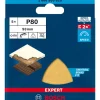 Bosch ProfessionalExpert C470 Schleifpapier für Deltaschleifer 93 mm G 80 5 Stück