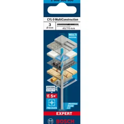 Bosch ProfessionalExpert CYL-9 MultiConstruction Bohrer 3 x 40 x 70 mm d 2,8 mm