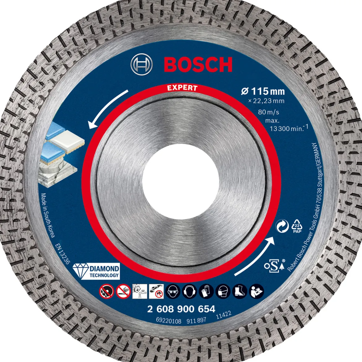 Bosch ProfessionalExpert HardCeramic Diamanttrennscheiben 115 x 22,23 x 1,4 x 10 mm