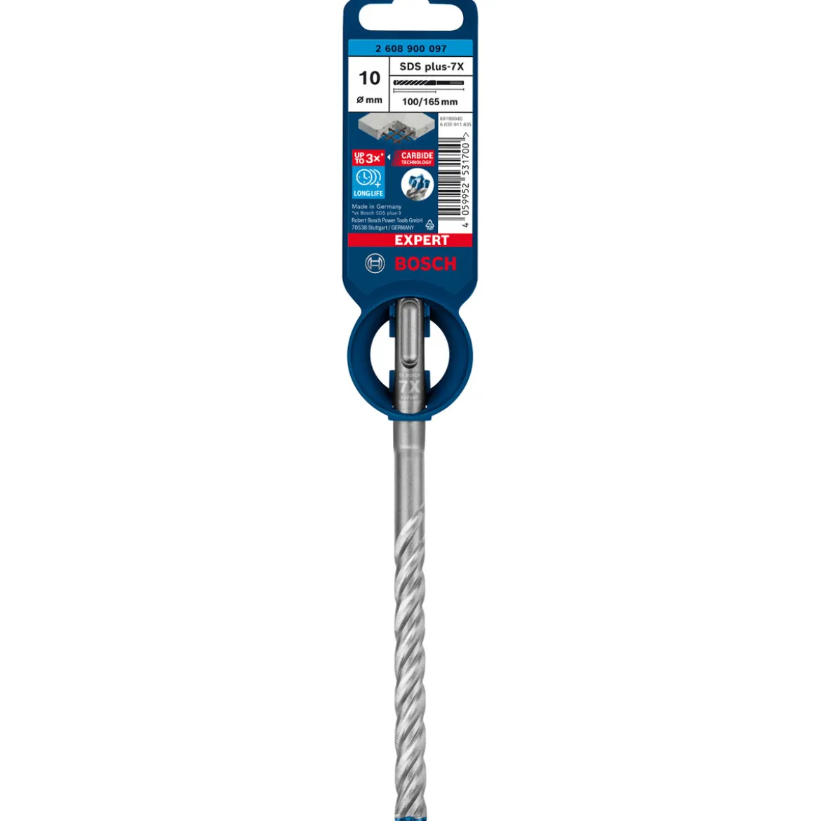 Bosch ProfessionalExpert SDS plus-7X Hammerbohrer 10 x 100 x 165 mm