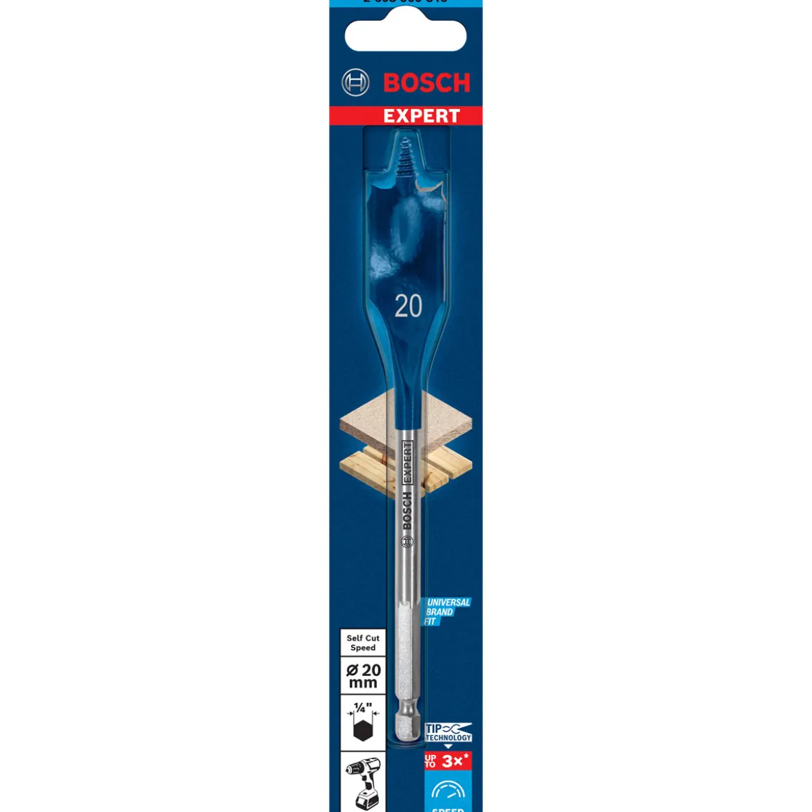 Bosch ProfessionalExpert SelfCut Speed Flachfräsbohrer 20 x 152 mm