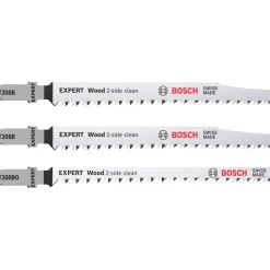 Bosch ProfessionalExpert Wood 2-side clean Stichsägeblatt-Set 3- teilig T308B/BO