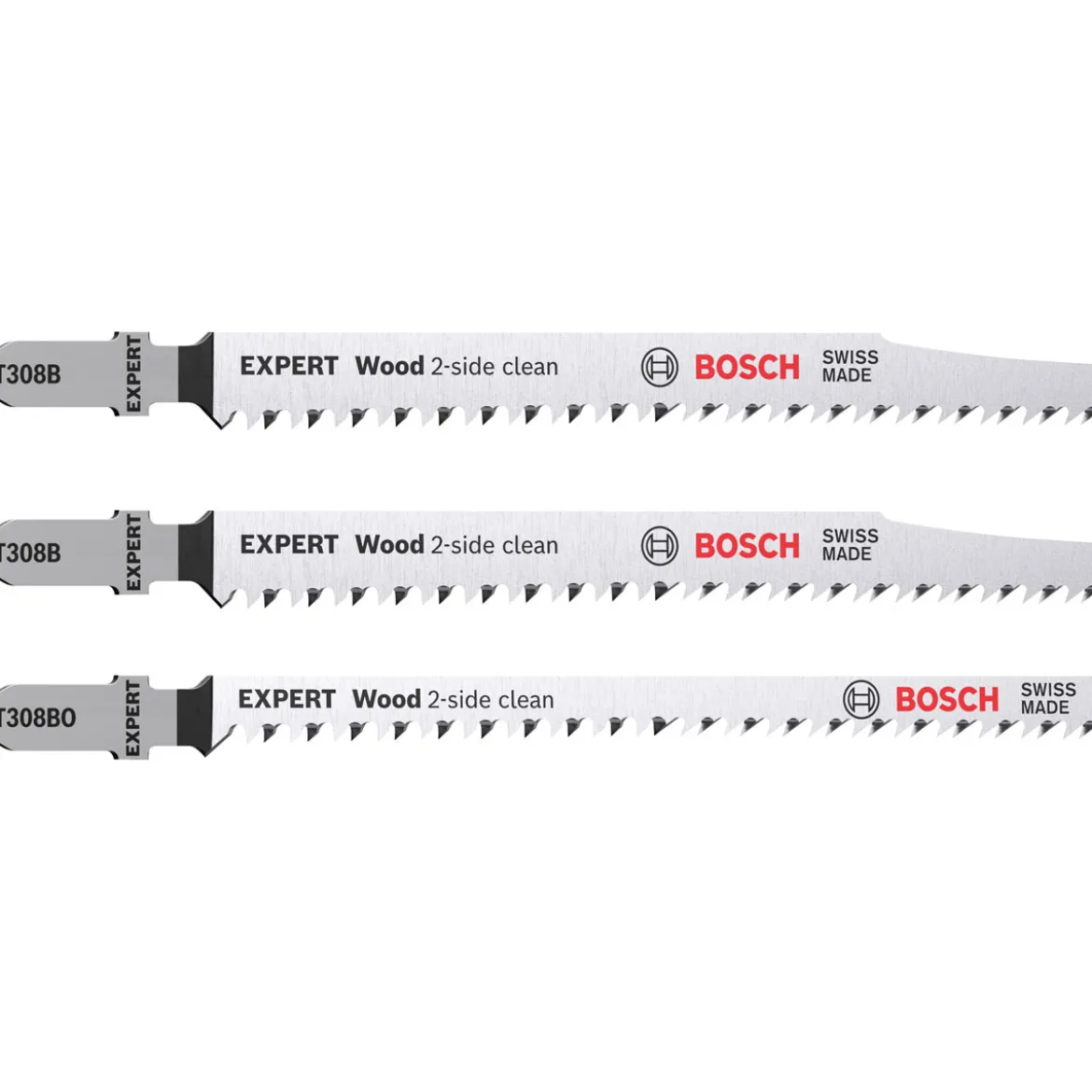 Bosch ProfessionalExpert Wood 2-side clean Stichsägeblatt-Set 3- teilig T308B/BO
