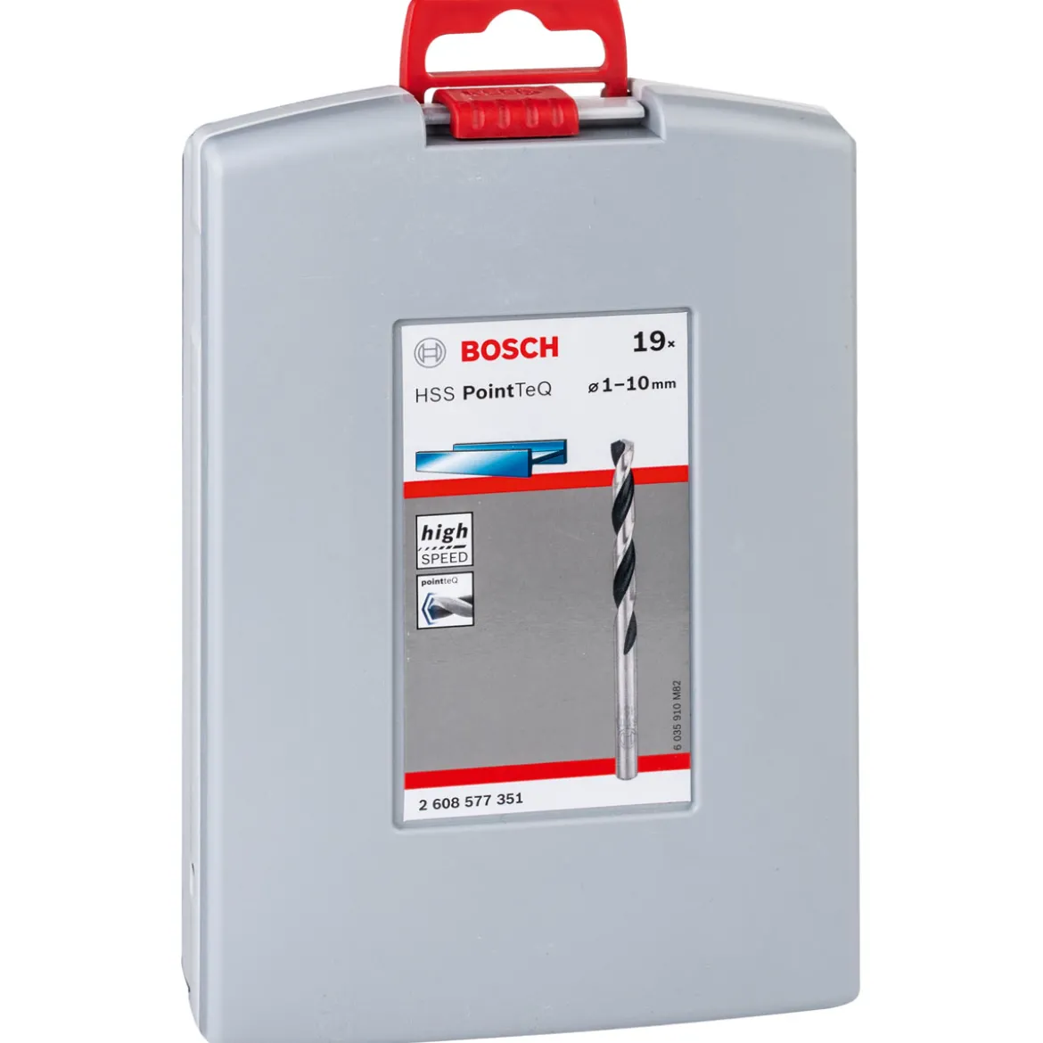 Bosch ProfessionalHSS-Spiralbohrer PointTeQ 19- teilig ProBox 1–10 mm
