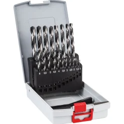 Bosch ProfessionalHSS-Spiralbohrer PointTeQ 19- teilig ProBox 1–10 mm