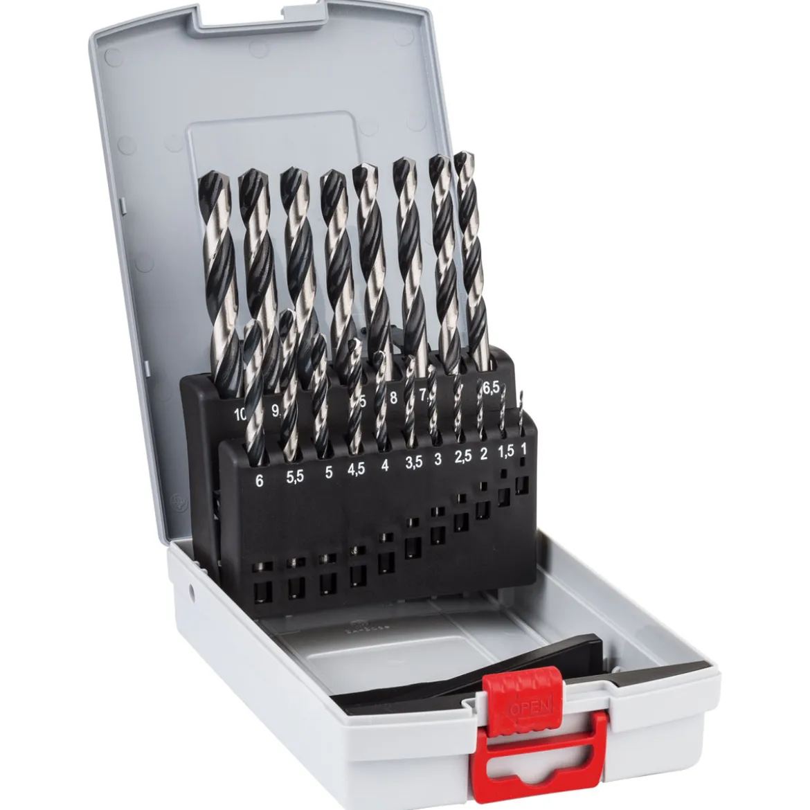 Bosch ProfessionalHSS-Spiralbohrer PointTeQ 19- teilig ProBox 1–10 mm