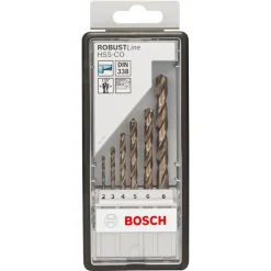 Bosch ProfessionalMetallbohrer-Set Robust Line HSS-Co 2–8 mm 6-teilig