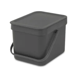 BRABANTIA Abfallbehälter Sort und Go 6 L grau