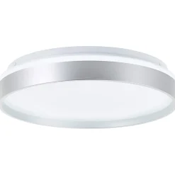 Brilliant Deckenleuchte Britt 33cm silber/weiß 22W 2300lm stufenlos dimmbar