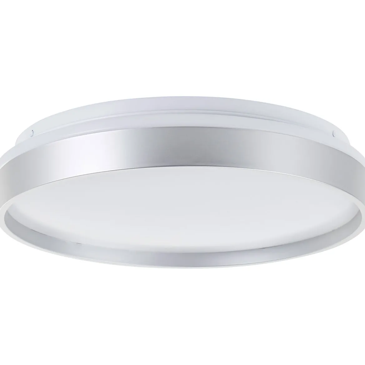 Brilliant Deckenleuchte Britt 33cm silber/weiß 22W 2300lm stufenlos dimmbar