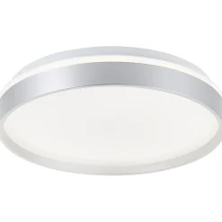 Brilliant Deckenleuchte Britt 33cm silber/weiß 22W 2300lm stufenlos dimmbar
