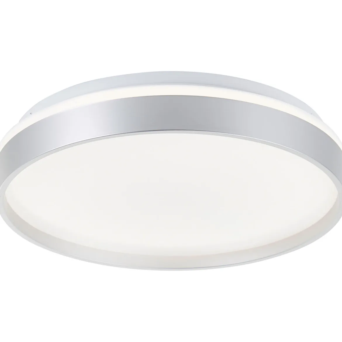 Brilliant Deckenleuchte Britt 33cm silber/weiß 22W 2300lm stufenlos dimmbar