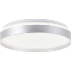 Brilliant Deckenleuchte Britt 33cm silber/weiß 22W 2300lm stufenlos dimmbar