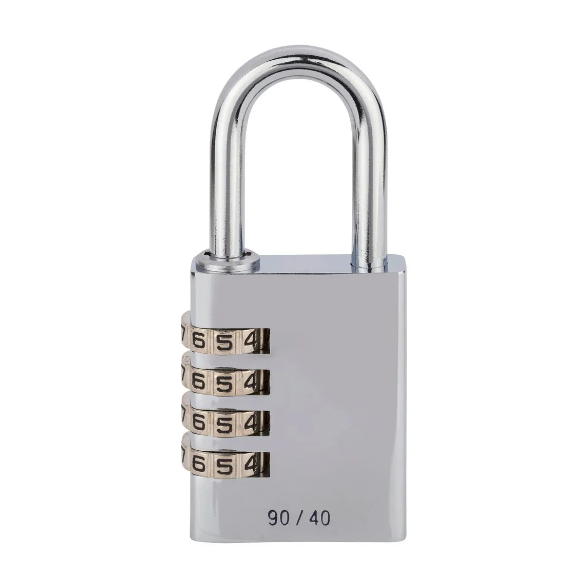 Burg Wächter Zahlen-Vorhängeschloss Combi 90 40 Chromo 39,8 x 90,2 x 15,7 mm