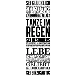 Canvas-Art Sei Glücklich 30 x 80 cm