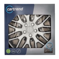 CartrendRadzierblende Eco 15 Zoll silver/schwarz