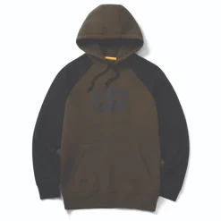CAT Colorblock Hooded Sweatshirt army moss-black Gr. M