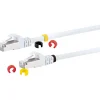 CAT7 Netzwerkkabel S/FTP 3Farbclips 15mweiss