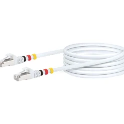 CAT7 Netzwerkkabel S/FTP 3Farbclips 10mweiss