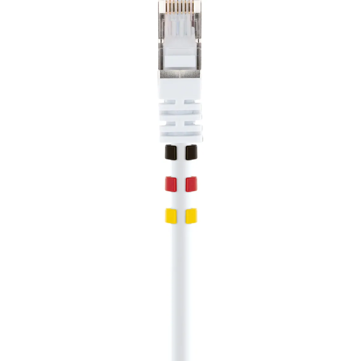 CAT7 Netzwerkkabel S/FTP 3Farbclips 10mweiss