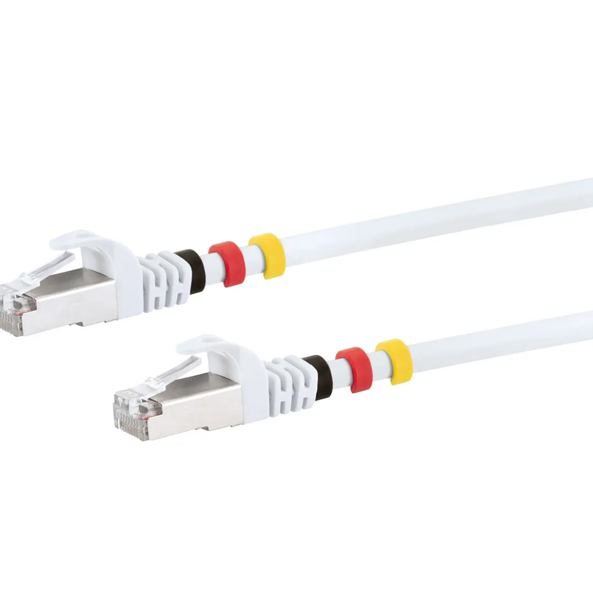 CAT7 Netzwerkkabel S/FTP 3Farbclips 20mweiss