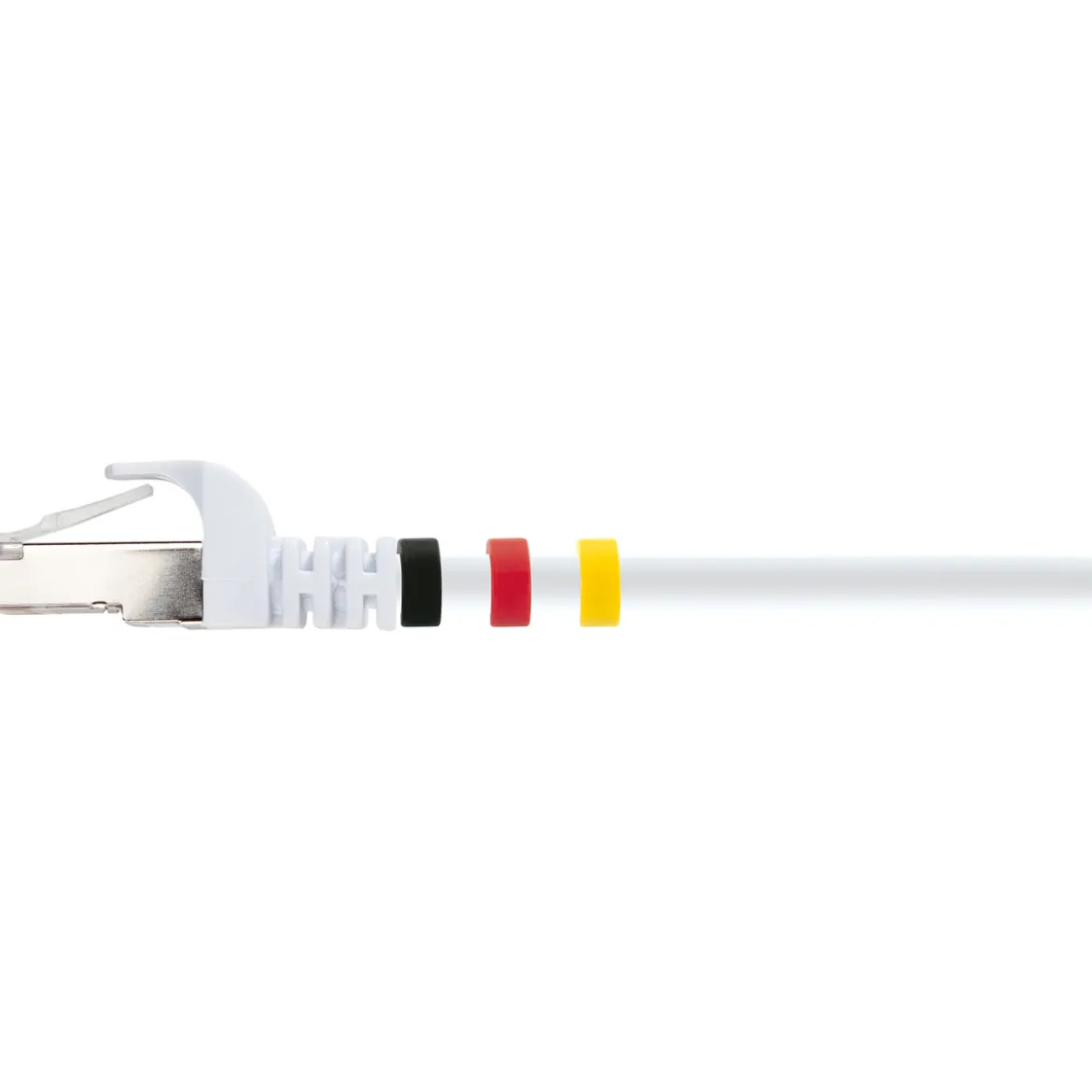 CAT7 Netzwerkkabel S/FTP 3Farbclips 20mweiss