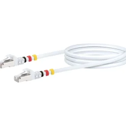 CAT7 Netzwerkkabel S/FTP 3Farbclips 2,5mweiss