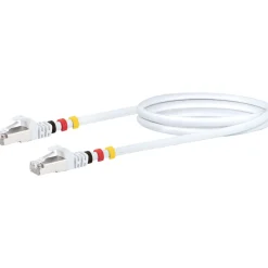 CAT7 Netzwerkkabel S/FTP 3Farbclips 1,0mweiss