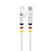 CAT7 Netzwerkkabel S/FTP 3Farbclips 0,5mweiss