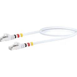 CAT7 Netzwerkkabel S/FTP 3Farbclips 0,5mweiss