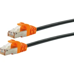 CAT7 Netzwerkkabel S/FTP 10m orange/sw