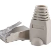 CAT6 Netzwerkstecker 10St. mit Kabel-Fuehrung grau