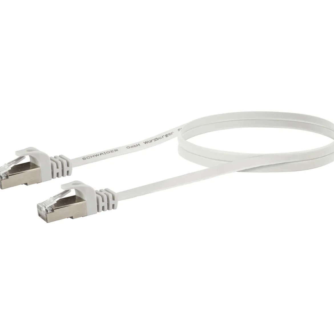 CAT6 U/FTP Netzwerk Flachkabel 1,5 mweiss