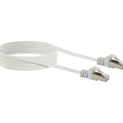 CAT6 U/FTP Netzwerk Flachkabel 5,0 mweiss