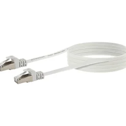 CAT6 U/FTP Netzwerk Flachkabel 10m weiss
