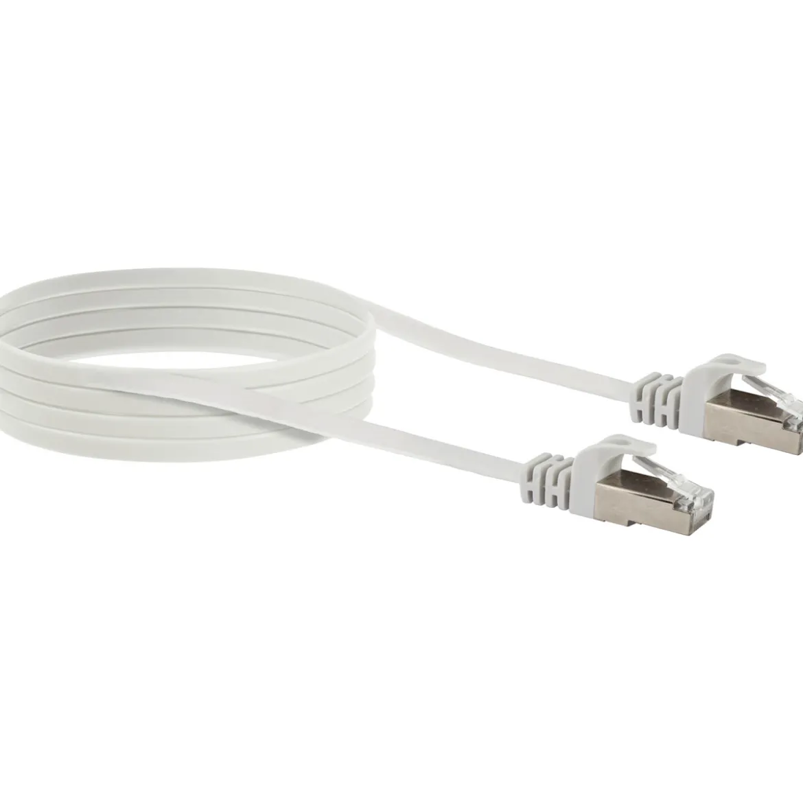 CAT6 U/FTP Netzwerk Flachkabel 10m weiss