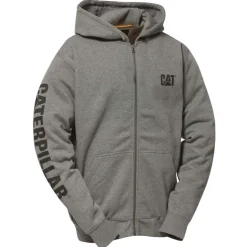 CAT Zip Hoodie Banner Gr. L dunkelgrau