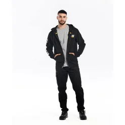 CAT Zip Hoodie Banner schwarz Gr. M