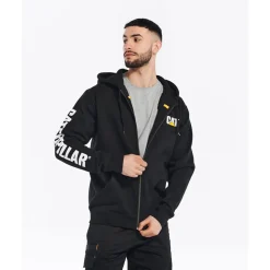 CAT Zip Hoodie Banner schwarz Gr. M