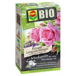 Compo BIO Rosen Langzeit-Dünger mit Schafwolle 0,75 L