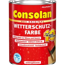 Consolan Wetterschutz-Farbe braun 0,75 L