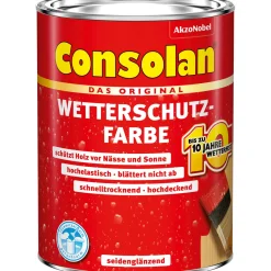 Consolan Wetterschutz-Farbe silbergrau 0,75 L