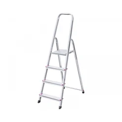CORDA Stufen-Stehleiter, Aluminium, bis150 kg belastbar 4 Stufen, AH ca. 2,80 m